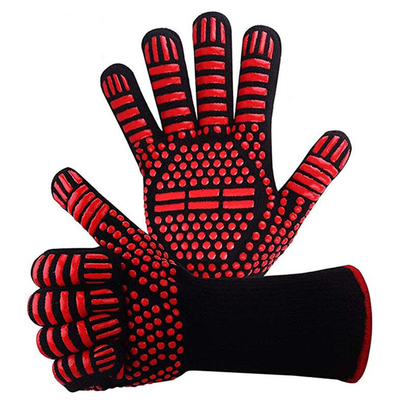 Hitzebeständige Grillhandschuhe aus Silikon von Household supplies MH, feuerfeste und rutschfeste Ofenhandschuhe zum Grillen, Kochen und Backen - Bild 4