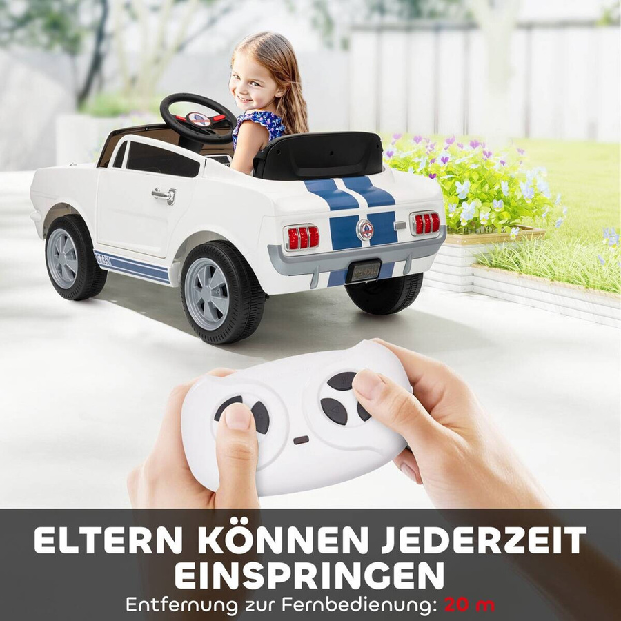 AIYAPLAY Kinder Elektroauto Weiß mit Fernbedienung ab 3+ Jahre - Bild 5