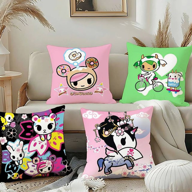 52TOYS T-Tokidoki-Es Kissenbezug aus Polyester mit Reißverschluss, B/B/H: 40 x 40 x 40 cm - Bild 1