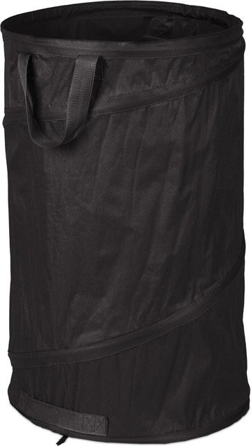 Relaxdays Laubsack 2er Set aus Polyester in Schwarz, selbststehend und UV-beständig, Volumen: 120 l, Höhe: 72 cm, Breite: 45 cm - Bild 1