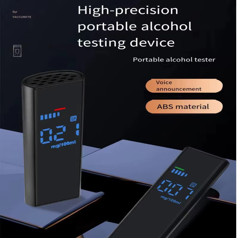 Xiaomi Elektronischer Alkoholtester mit LCD-Display in Schwarz, Wiederaufladbarer Atemalkoholtester für zu Hause - Bild 2