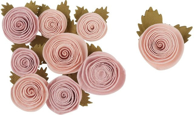 Artemio Papierblumen Rosé 9er-Set für Hochzeit und Dekoration - Bild 1