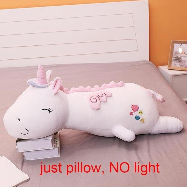 Linyi toy Einhorn Plüschtier, leuchtend, grau, 60cm - Bild 1