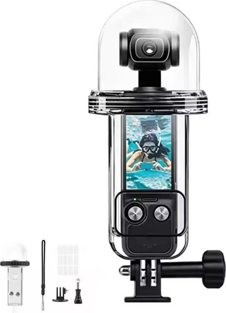 DJI B03B Schutzhülle für DJI Pocket 4, transparentes Unterwasser-Tauchgehäuse für Action-Kameras, wasserdicht bis 60m - Bild 1