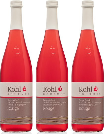 Kohl Bergapfelsaft Rouge, 3 x 0,75 l - Bild 1