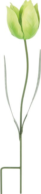 Grüner Gartenstecker Tulpe mit Maßen B: 9 cm, H: 45,5 cm - Bild 1