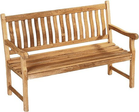 DEVRIES 3-Sitzer Gartenbank aus Teakholz in Braun, B/H/T: 160 x 94 x 54 cm - Bild 1