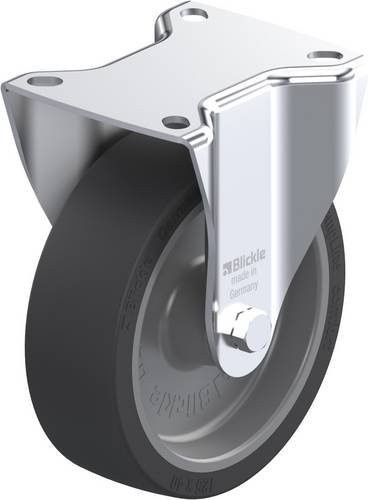 Blickle B-POSI 125G Bockrolle in Schwarz-Grau mit 125 mm Rad-Durchmesser und 120 kg Tragfähigkeit - Bild 1