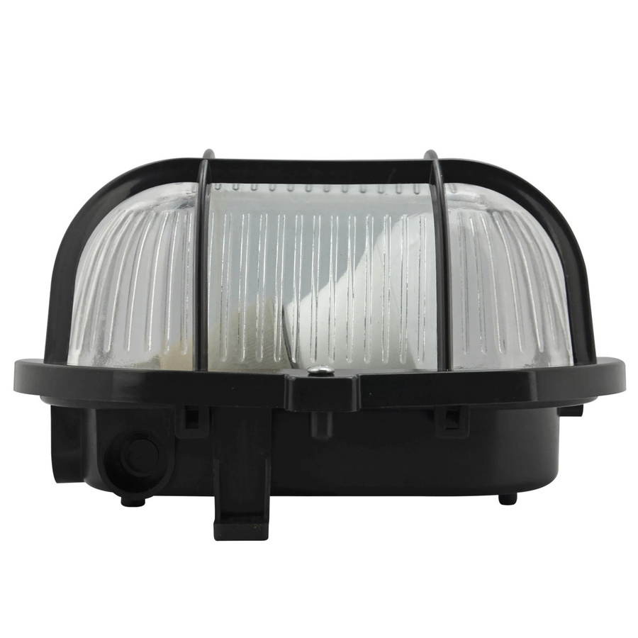 e2 elektro LED-Ovalleuchte mit Kunststoffkorb in Schwarz, B/T/H: 18,5 x 12,5 x 11 cm - Bild 2