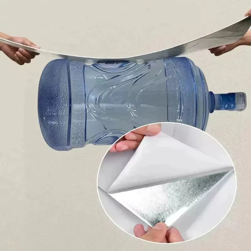 Selbstklebende Marmor-PVC-Wandaufkleber von ctzsoop in Weiß, wasserfest und schmutzabweisend, B: 30 cm, H: 60 cm - Bild 2