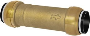 Riegler Reparatur- und Schiebeverbindung Sharkbite in Messing Gold für Rohr-Außendurchmesser 22 mm - Bild 1