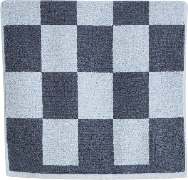 HAY Check Badematte Blau aus Baumwolle, waschbar und trocknergeeignet - Bild 1