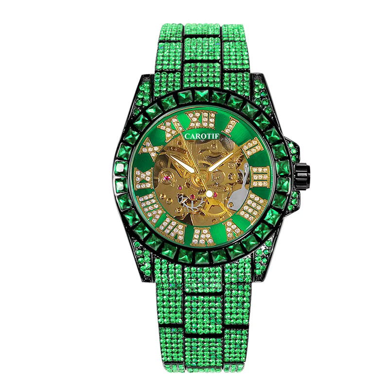 CAROTIF Armbanduhr Automatik, Edelstahl, Grün, Herren - Bild 7