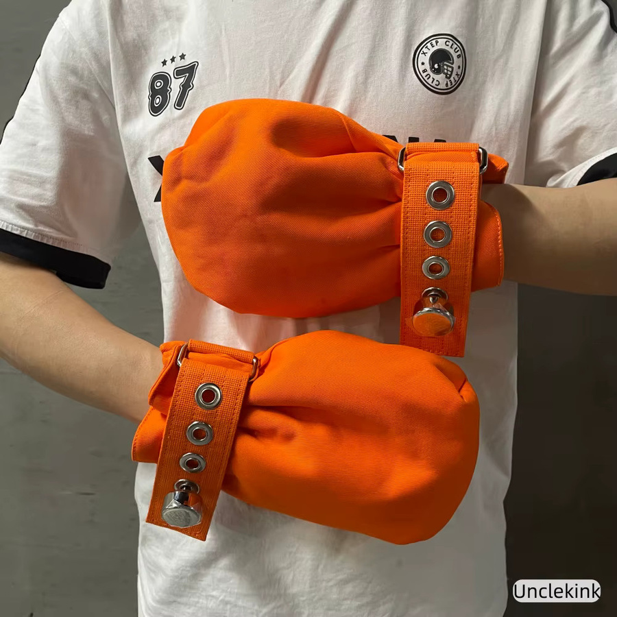 Unclekink Medizinische Fixierhandschuhe, Orange, Baumwolle - Bild 5