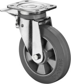 BS Schwerlastrolle N120.B83.200 aus Aluminium in Grau mit Schraubbefestigung - Bild 1