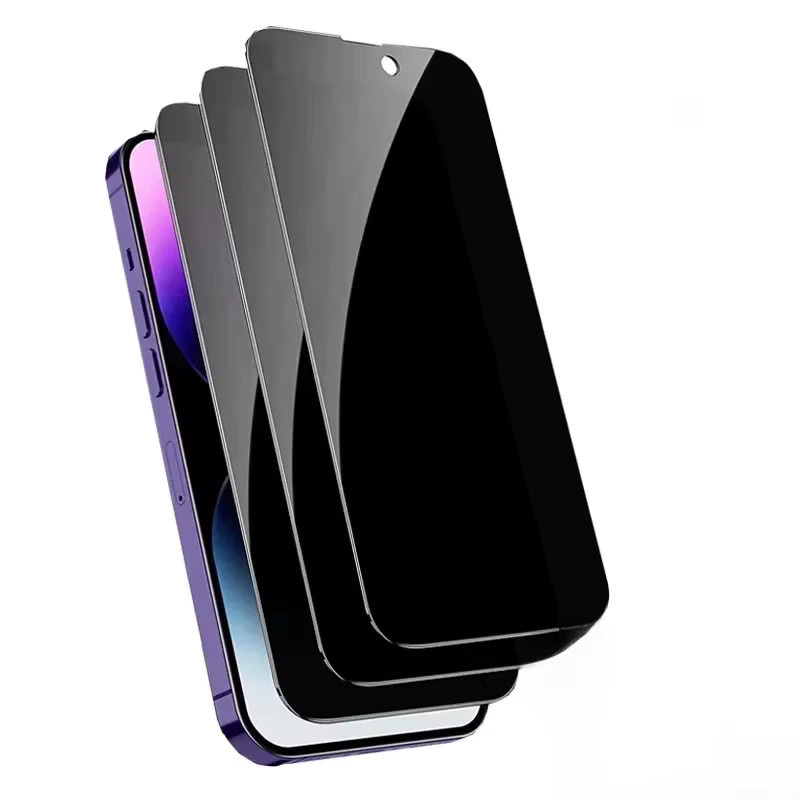 YAYOOYC 3er-Set Anti-Spion Privatsphäre-Schutzglas für iPhone 11 12 13 14 15 16 Pro Max und Plus mit voller Abdeckung - Bild 7