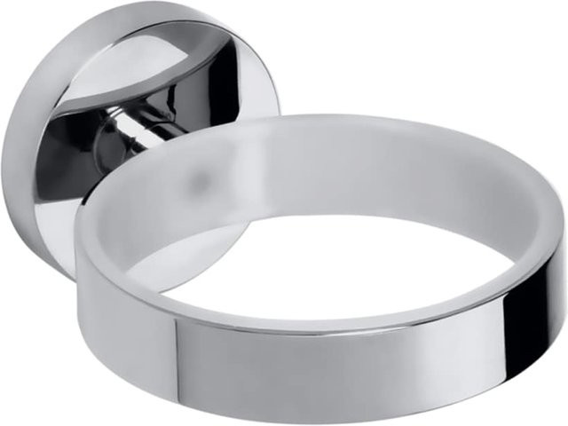 Brillantbad BOMEGA Fönhalter aus Messing in Chrom poliert, B/T/H: 8,0 x 5,5 x 10,0 cm - Bild 1