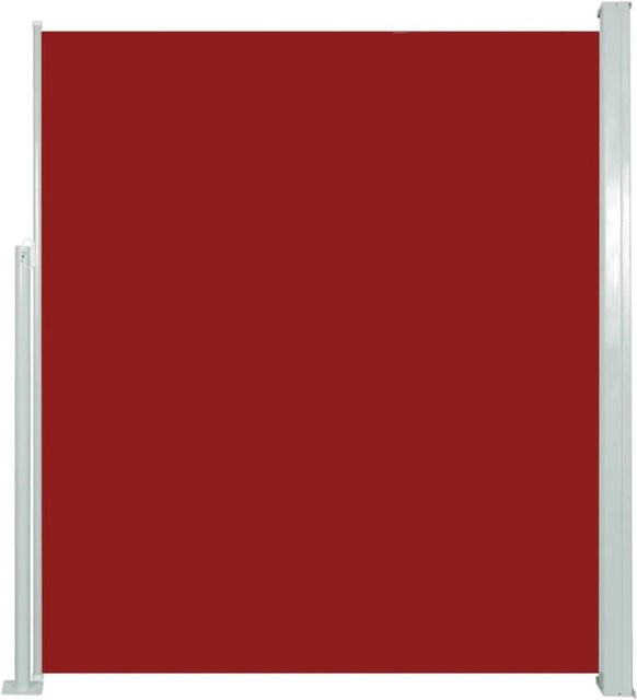 Furnicato Ausziehbare Seitenmarkise aus Polyester in Rot mit automatischer Rückrollfunktion, B/H: 500 x 160 cm - Bild 1