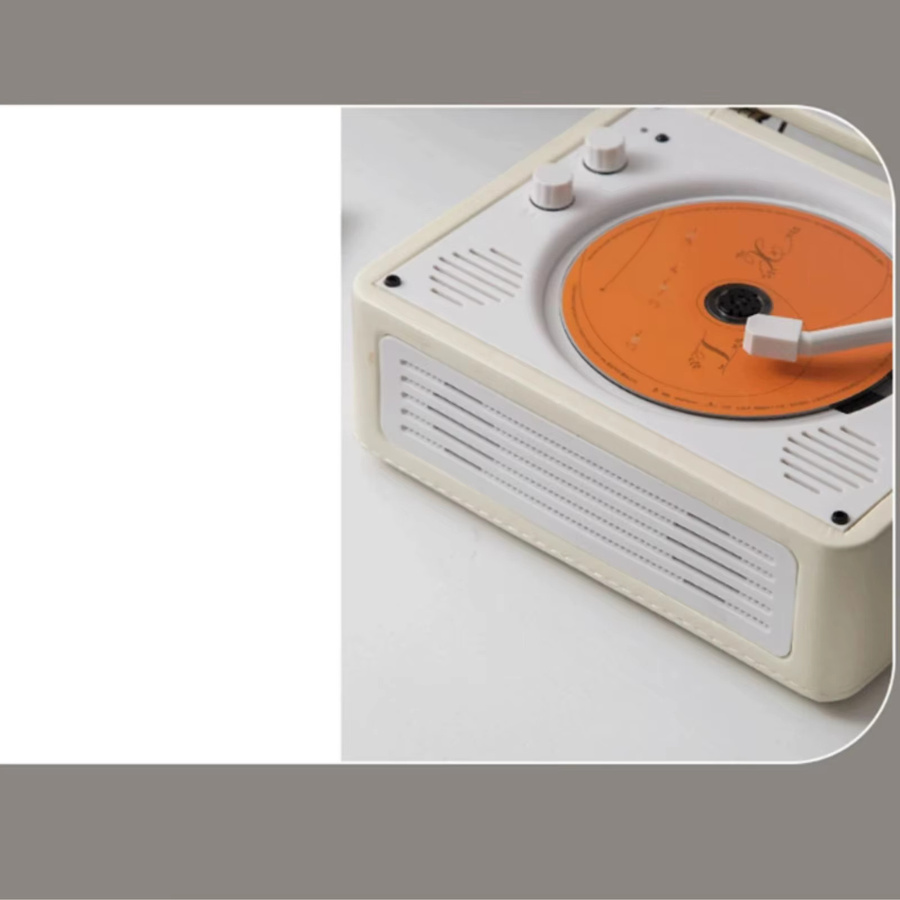 Bytelike Multifunktionaler Retro Lautsprecher mit CD-Player und LED-Beleuchtung in Weiß - Bild 2