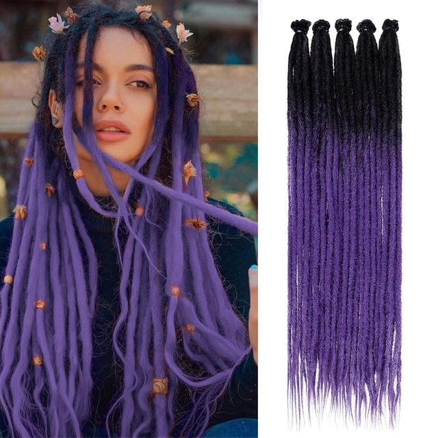 DinDong Synthetische Dreadlock-Verlängerungen, 24 Zoll, 5er Packung - Bild 1