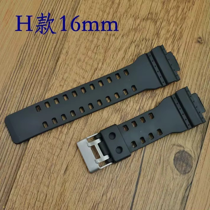 Casio Uhrenarmband, Silikon, Edelstahl, Schwarz, Unisex - Bild 2
