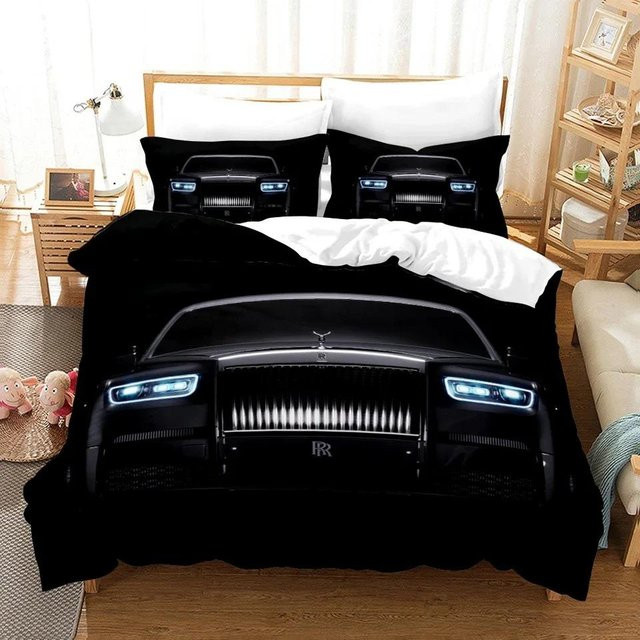 Binchi Outdoor Product Sportwagen Luxus Bettwäsche Set aus Mikrofaser in Schwarz, B/H: 200 x 200 cm - Bild 1