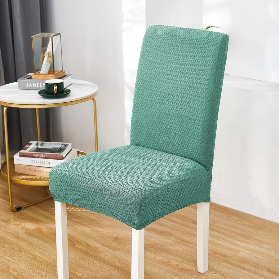 Wasserdichte Jacquard-Stuhlhussen von airldianer, waschbarer Stretch-Schonbezug für Esszimmerstühle aus Polyester und Elasthan, 1 Stück - Bild 1