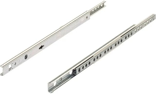 Hettich Kugelteilauszug für Schubkästen aus Stahl in Silber mit 17 mm Nut und einer Auszugslänge von 310 mm bis 520 mm - Bild 1
