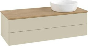 V&B Waschtischunterschrank Antao ohne Frontstruktur in Eiche Grau lackiert, B/T/H: 120 x 50 x 50 cm - Bild 1