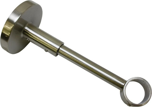 Gardinia Träger Chicago für Ø 20 mm Stangen in Edelstahloptik Silber, Höhe: 12 cm - Bild 1