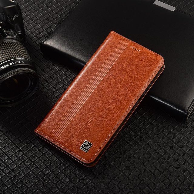 Premium Leder Klapphülle mit Kartenhalter für Sony Xperia XZ XZ2 XZ3 XA XA1 XA2 Plus Ultra in Braun - Bild 1