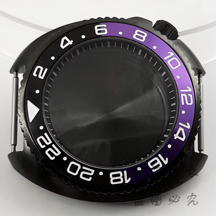 LIYAN Uhrengehäuse Edelstahl, Schwarz, 44 mm - Bild 2