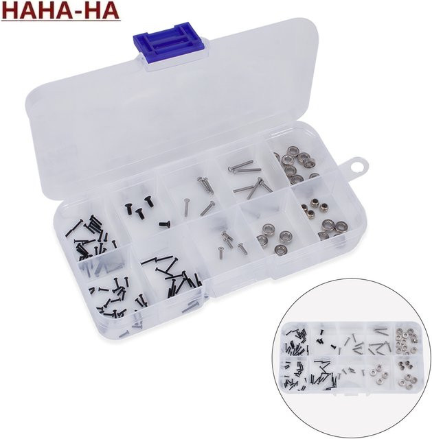 MALOM RC Edelstahl-Schrauben-Muttern-Lager-Set, 120-teiliges Set, Zubehör - Bild 1