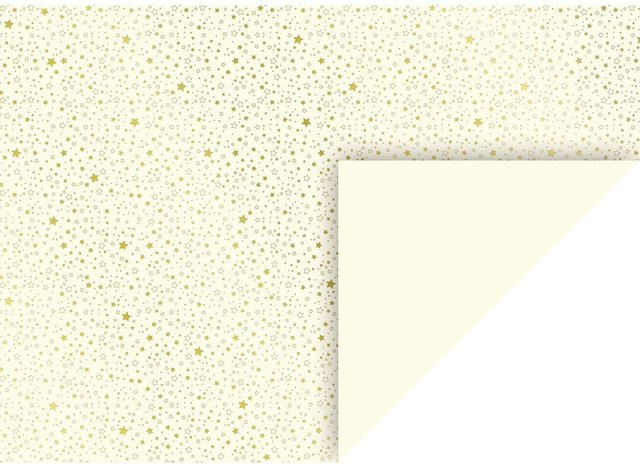 Heyda Motivkarton Golden Stars in Creme und Beige mit glänzender Oberfläche - Bild 1