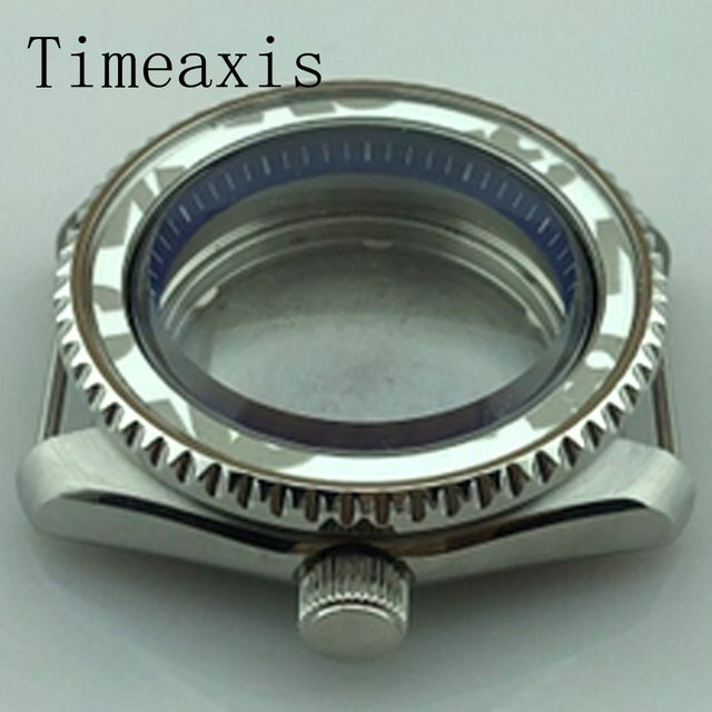 Timeaxis Uhrenteile, Edelstahlgehäuse, 42 mm, Saphirglas, Silber, Unisex - Bild 1