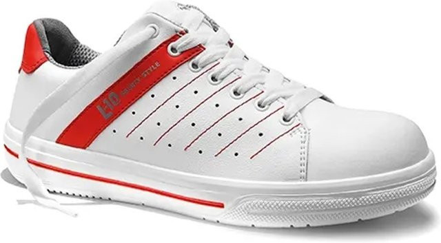 Elten Berufshalbschuh Norris White-Red Low ESD O1 in Weiß-Rot, Größe 41 - Bild 1