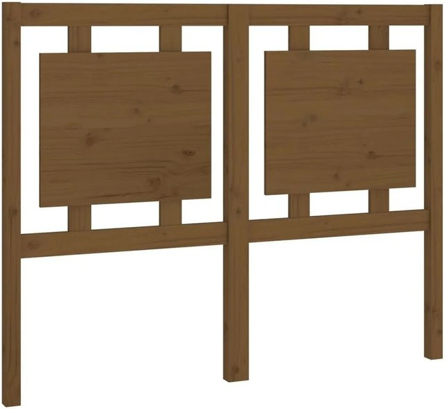 vidaXL Kopfteil aus Kiefer-Massivholz in Honigbraun, rustikales Design, B: 125,5 cm, T: 4 cm, H: 100 cm - Bild 1