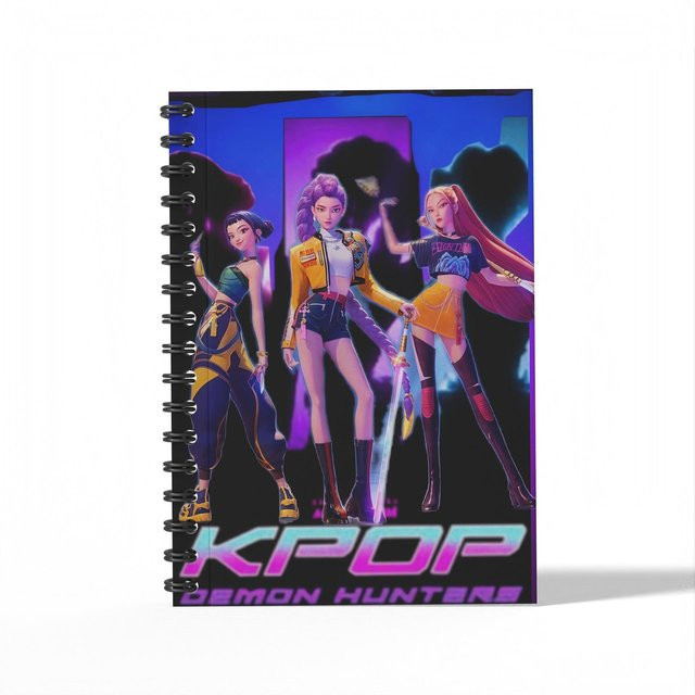 KPoP Dämonenjäger A6 Spiralblock Anime Notizbuch in Multicolour - Bild 1