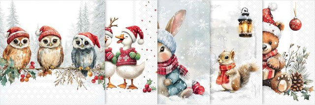 VBS Servietten-Set Christmas Buddies - Bild 1