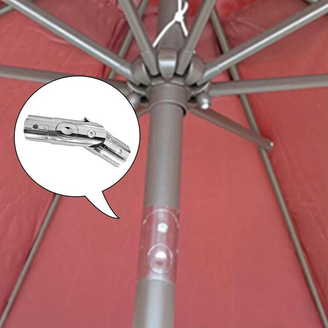 Abnehmbarer Terrassenschirm in Silber, drehbar und wasserdicht für Garten und Balkon - Bild 1