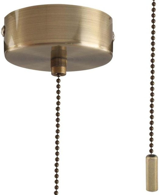 Home Dec Pendelschalter Lichtschalter mit Zugkordel in Bronze und Metall, Kordellänge: 200 cm - Bild 1