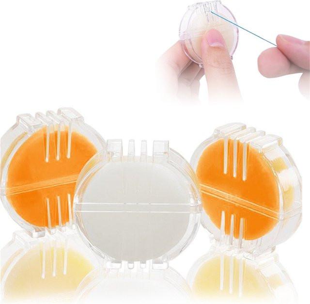 Wasserlöslicher Stickfaden mit Bienenwachs in Weiß für Kreuzstich und Patchwork inklusive Box - Bild 1