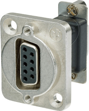 Neutrik NADB9FF D-SUB Kabeladapter in Schwarz und Silber - Bild 1