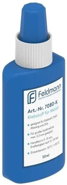 FeNau Sofortklebstoff für Edelstahl und Kunststoff, hitzebeständig bis 150 Grad, 50 ml Tube - Bild 1