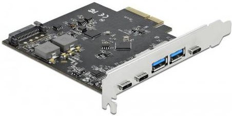 Delock 89074 USB-Expansion Card PCIe auf USB-A und USB-C in Schwarz - Bild 1