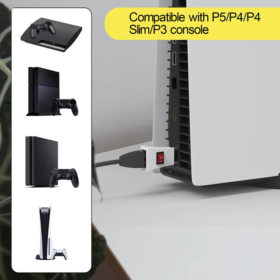 ALLOYSEED Schutzschalter-Adapter Stromausfallschutzvorrichtung in Weiß für PS5, PS4, PS3 und Xbox Series X - Bild 5