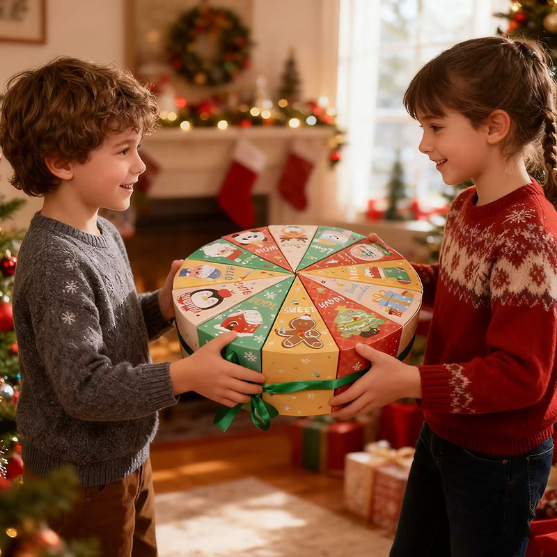 12 Stück ZQNYCY DIY Weihnachts-Adventskalender-Boxen aus Papier in Multicolour zum Ausfüllen für Weihnachten und Silvester - Bild 2