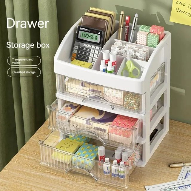 Smvp Make-up-Aufbewahrungsbox mit 5 Schubladen in Weiß für Schminktisch und Büro - Bild 1