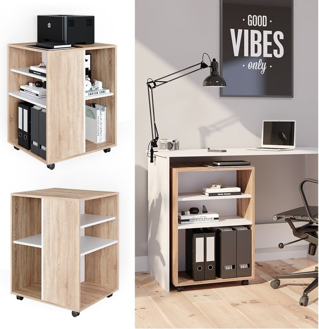 Vicco Rollcontainer Bürocontainer mit Melaminharzbeschichtung und Rollen für Büro und Zuhause - Bild 1