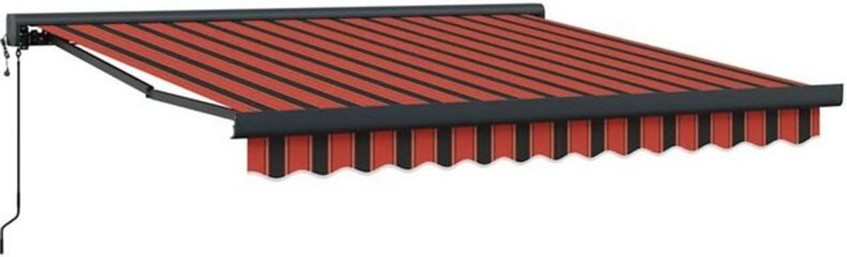Vidaxl Markise einziehbar aus Stoff und Aluminium in Orange und Braun B: 3 m, T: 2,5 m - Bild 1